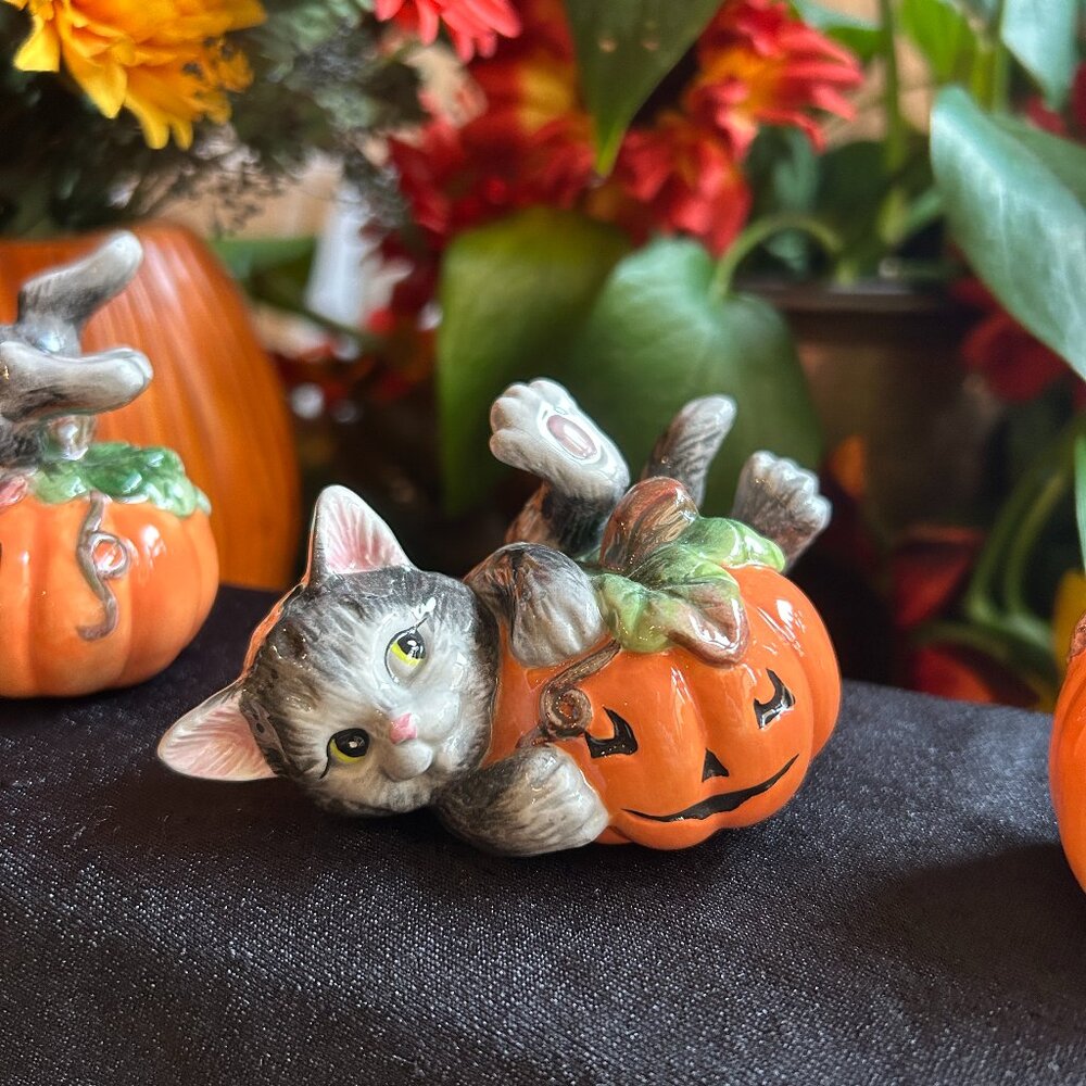 Retired Fitz and Floyd Halloween Kitty “Tumblers” Figurines – 2063/141 - Picture 4 of 14